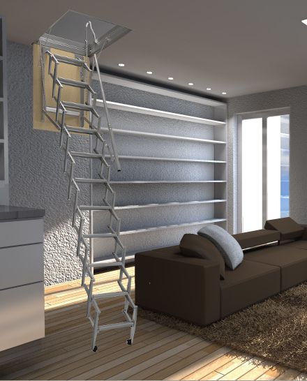 scale retrattili zincata a pantografo scala a pantografo da soffitta zincata