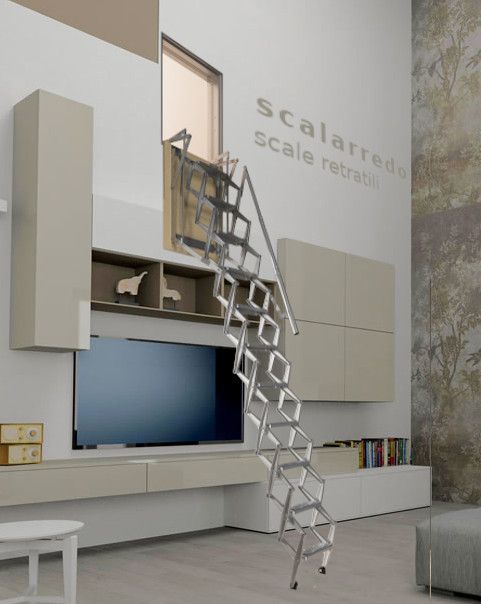 scale retrattili parete a pantografo scala a pantografo verticale soffitta zincata