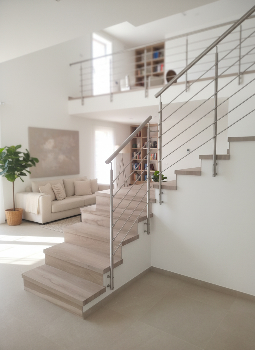 ringhiera scala interna inox a