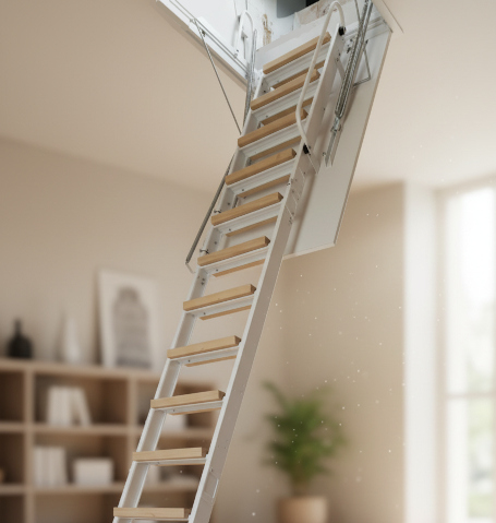 scala retrattile plus rigida legno a