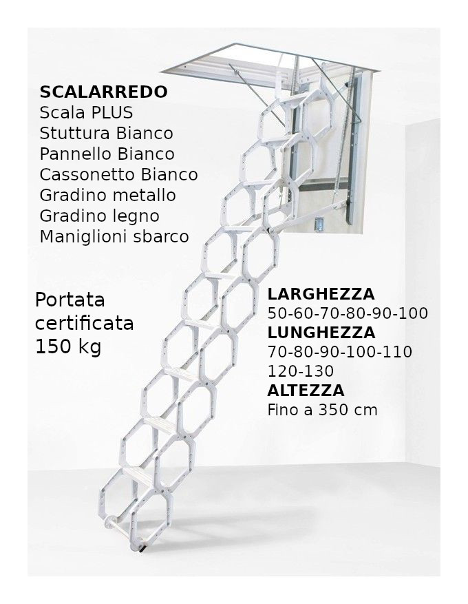 scale retrattili 50x70 soffitto plus