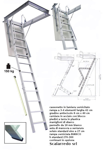 scale retrattili 70x100 rigide plus