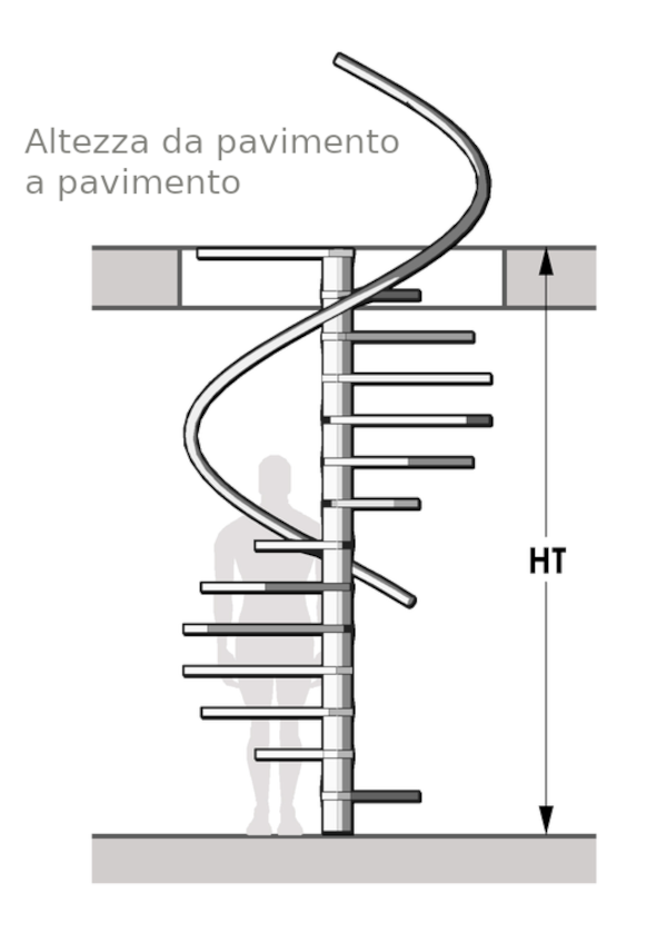 scala a chiocciola in legno 110 kit - immagine 15