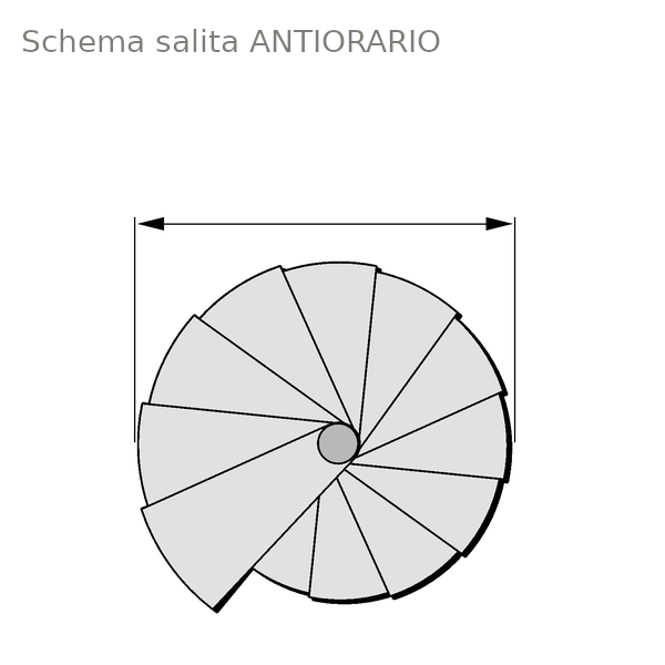 scala a chiocciola in legno 110 kit - immagine 13